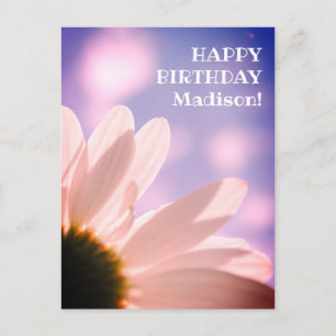 Happy Birthday Gruß Daisy Blume Foto Custom Postkarte