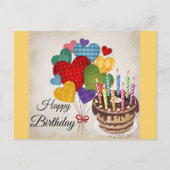 Happy Birthday Gruß Postkarte (Vorderseite)