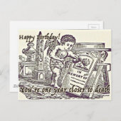 Happy Birthday Grußkarte Dunkler Spaß Funny Postkarte (Vorne/Hinten)