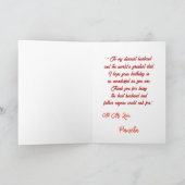 Happy Birthday Grußkarte für Ihm B erste Dankeskarte (Innenseite)