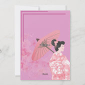 Happy Birthday Grußkarte (Japan Thema) Feiertagskarte (Rückseite)