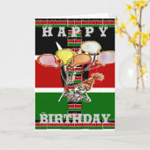 Happy Birthday Grußkarte Vertikale Vorlage (Gelbe Blume)