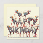 Happy Birthday Grußkarten Einladung (Vorne/Hinten)