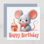 Happy Birthday Grußkarten Einladung (Vorne/Hinten)