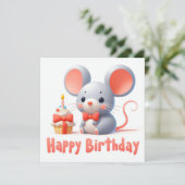 Happy Birthday Grußkarten Einladung (Stehend Vorderseite)