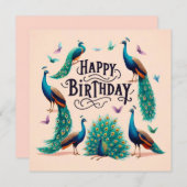 Happy Birthday Grußkarten Einladung (Vorne/Hinten)