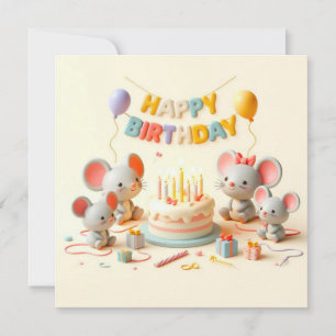 Happy Birthday Grußkarten Einladung