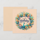 Happy Birthday Grußkarten Einladung (Vorne/Hinten)