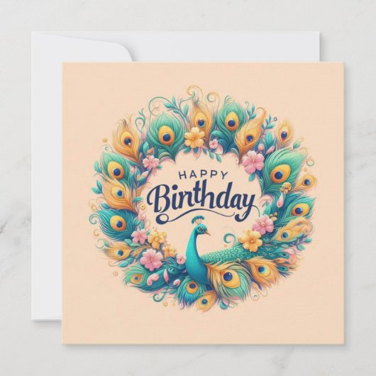 Happy Birthday Grußkarten Einladung (Vorderseite)