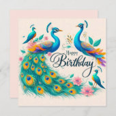 Happy Birthday Grußkarten Einladung (Vorne/Hinten)