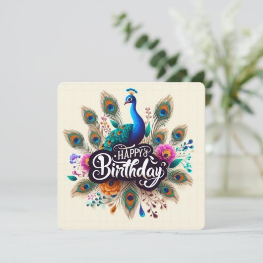 Happy Birthday Grußkarten Feiertagskarte (Stehend Vorderseite)