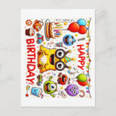 Happy Birthday Grußkarten Postkarte (Vorderseite)