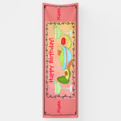 Happy Birthday Guacamole Margarita Custom Banner (Vertikal)