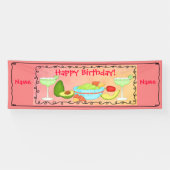 Happy Birthday Guacamole Margarita Custom Banner (Horizontal)