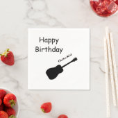 Happy Birthday Guitar Kid Serviette (Beispiel)