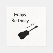 Happy Birthday Guitar Kid Serviette (Vorderseite)