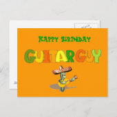 Happy Birthday Guitar Typ Postkarte (Vorne/Hinten)