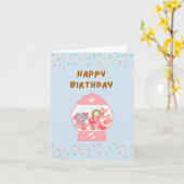 Happy Birthday Gumball Machine Sloth Karte (Gelbe Blume)