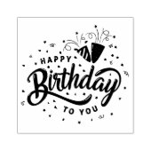 Happy Birthday Gummistempel (Prägung)