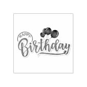 Happy Birthday Gummistempel (Prägung)