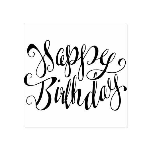 Happy Birthday Gummistempel (Prägung)