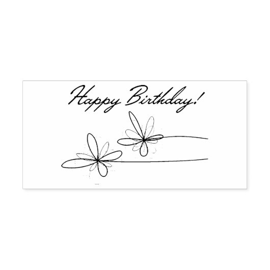 Happy Birthday Gummistempel (Prägung)