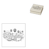 Happy Birthday Gummistempel (Stempel)
