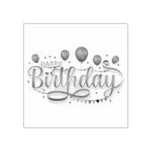 Happy Birthday Gummistempel (Prägung)