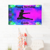 Happy Birthday Gymnastics Personalisiert Banner (Insitu)