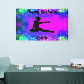 Happy Birthday Gymnastics Personalisiert Banner (Messeveranstaltung)