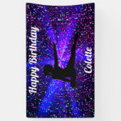 Happy Birthday Gymnastics Personalisiert Banner (Vertikal)