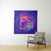 Happy Birthday Gymnastik Galaxy Tumbling Wandteppich (Beispiel)