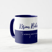 Happy Birthday Halbmarinade Halbweiße Tasse (Vorderseite Links)