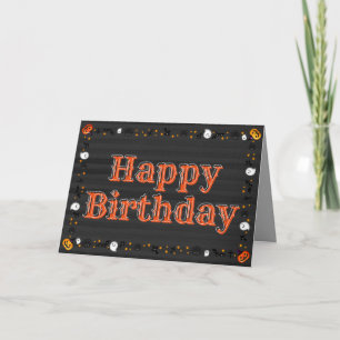 Happy Birthday Halloween-Karte Karte