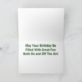 Happy Birthday Ham Radio Waves Card - Anpassen Karte (Innenseite)