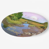 Happy Birthday Hammonasset Beach Paper Plate Pappteller (Schrägansicht)