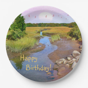 Happy Birthday Hammonasset Beach Paper Plate Pappteller