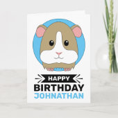 Happy Birthday Hamster Personalisiert Karte (Vorderseite)