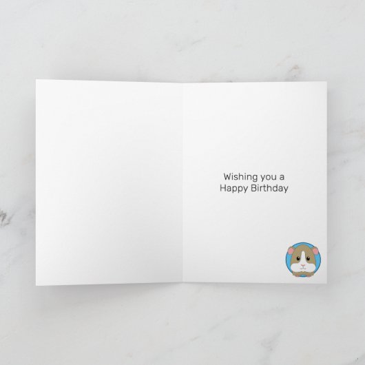 Happy Birthday Hamster Personalisiert Karte (Innenseite)