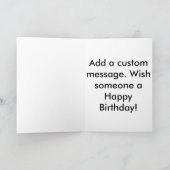 Happy Birthday Hand Drawn Wolf Karte (Innenseite)