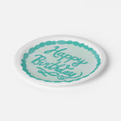 Happy Birthday Hand Letting Icing Pappteller (Schrägansicht)