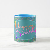 "Happy Birthday" Handgeschriebene Tasse (Zentrum)