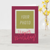 Happy Birthday - Handschrift Lettering Typografy D Karte (Gelbe Blume)