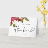 Happy Birthday Handsome Christmas Gift for Husband Karte (Gelbe Blume)