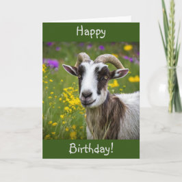 Happy Birthday Handsome Goat Karte