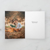 Happy Birthday Handwriting Script Foto Karte (Innenseite)