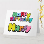 Happy Birthday Harry Karte (Gelbe Blume)