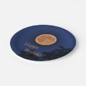 Happy Birthday Harvest Moon Pappteller (Schrägansicht)