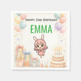 Happy Birthday Hase Einladung Serviette