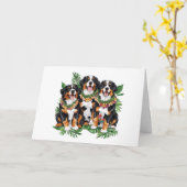 Happy Birthday Hawaiian Bernese Mountain Hunde Karte (Gelbe Blume)